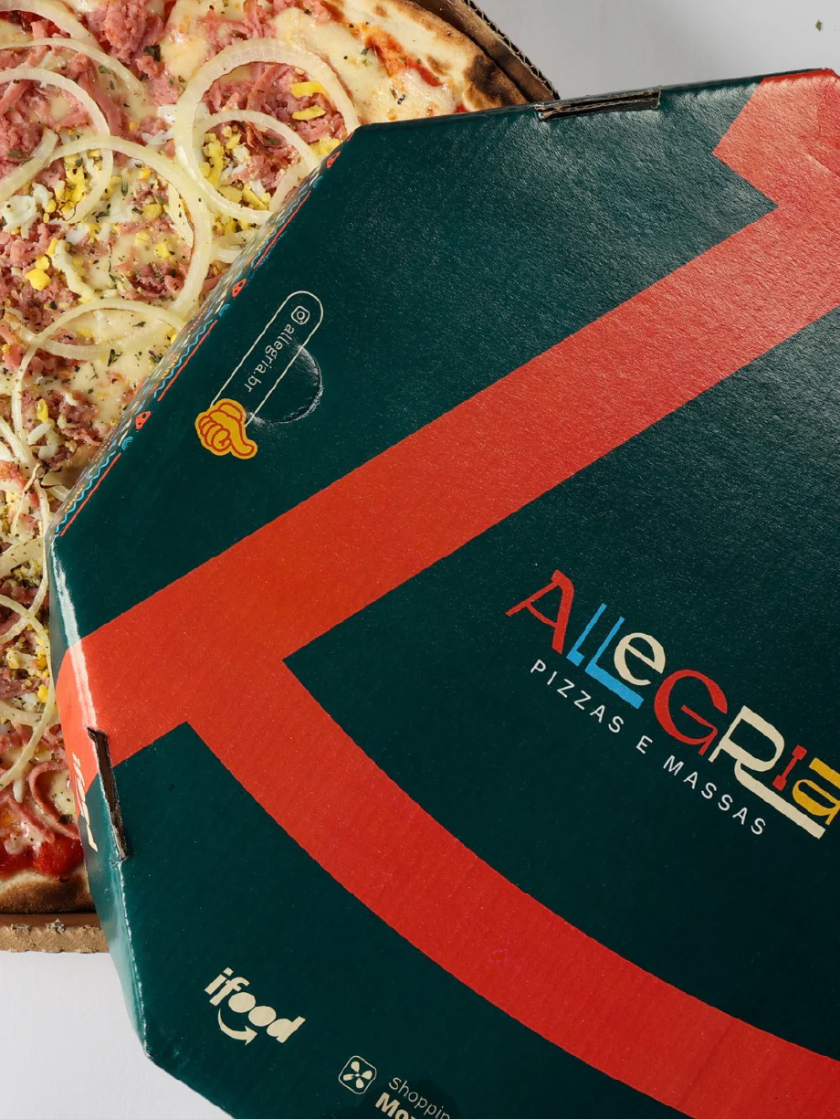 Caixa de pizza da Allegria