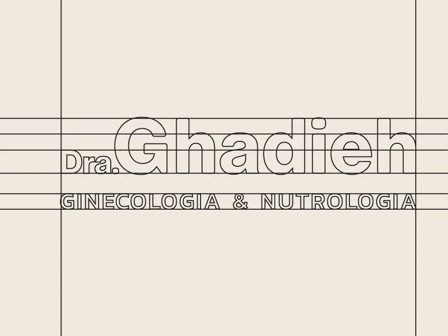 Construção do logotipo Dra. Ghadieh Ginecologia & Nutrologia