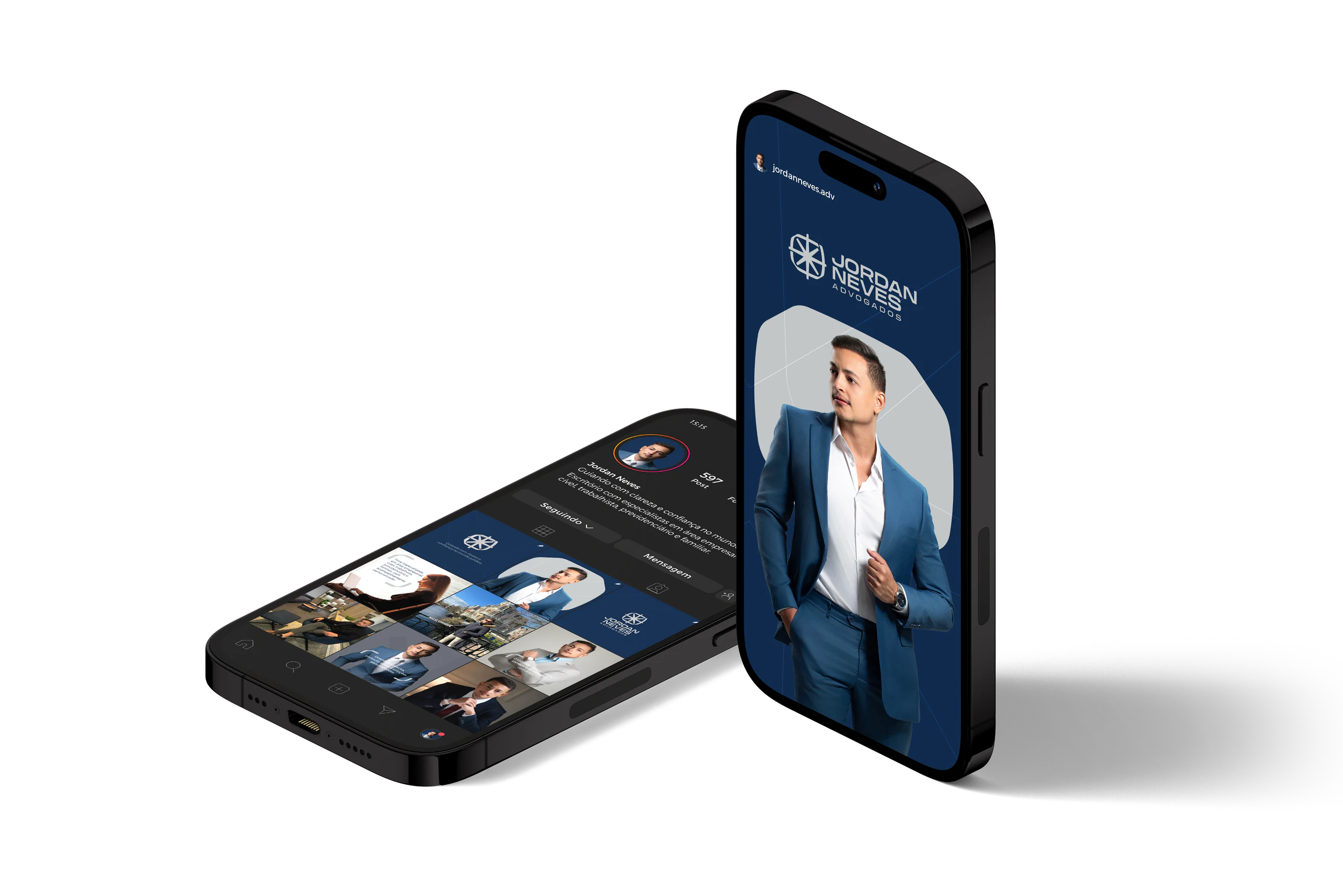 Site da Jordan Neves Advogados no celular