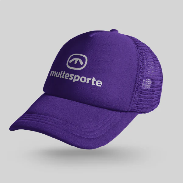 Boné roxo da Multesporte
