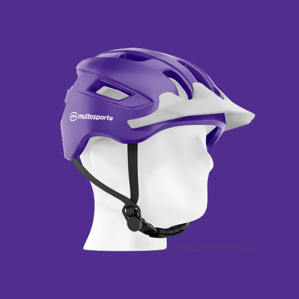 Capacete roxo da Multesporte